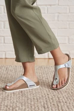 Birkenstock Gizeh Vegan Sandals -Luna Beach Shop 1023996 Shoe Iridescent Matcha Lifestyle