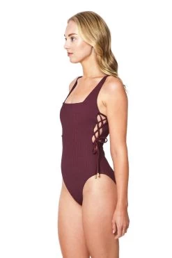 Sanctuary Pucker Over The Shoulder One Piece Swimsuit -Luna Beach Shop 104097 RETG 166700