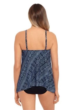 Miraclesuit Peephole High Neck Tankini Top -Luna Beach Shop 104362 MULTI 166035