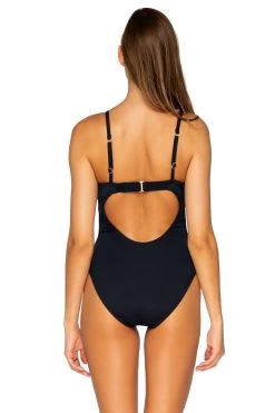 Tidepool Over The Shoulder One Piece Swimsuit 6 Tidepool Over The Shoulder One Piece Swimsuit -Luna Beach Shop 129BLCK One Piece Swimsuit Black Back2