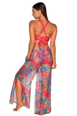 Breezy Beach Pant -Luna Beach Shop 172TIGLI Apparel Bottom Tiger Lily Back2