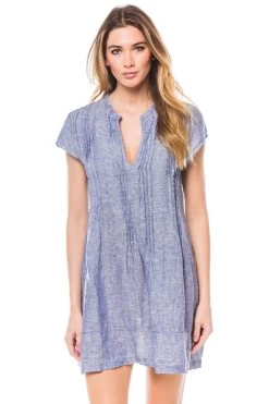 Regina Cap Sleeve Pleated Tunic
