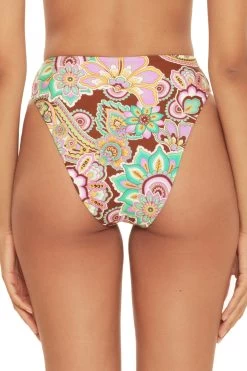 Angela Reversible High Waist Bikini Bottom 8 Angela Reversible High Waist Bikini Bottom -Luna Beach Shop 214627 Bikini Bottom Multi Back2