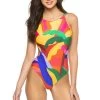 Farm Rio Graphic Sunshine High Neck One Piece Swimsuit
