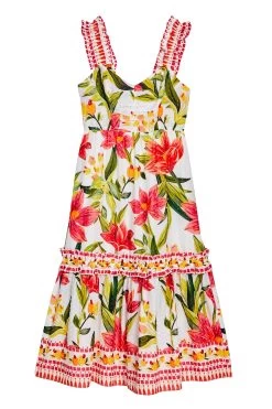Farm Rio Cashew Garden Maxi Dress -Luna Beach Shop 303795 Apparel Dress Cashew Garden Laydown