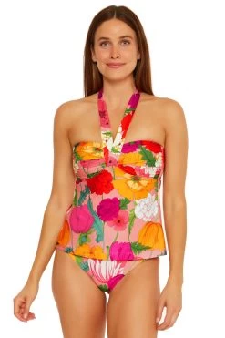 Sunny Bloom Convertible Tankini Top