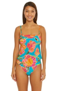 Poppy Bandeau Tankini Top