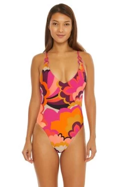 Fan Faire Convertible Maillot One Piece Swimsuit