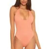 High Leg Plunge Halter One Piece Swimsuit
