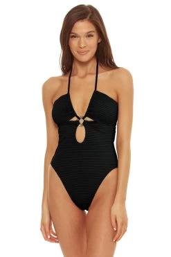 Multi-Way Maillot One Piece Swimsuit -Luna Beach Shop 4711144 One Piece Swimsuit Black Front2