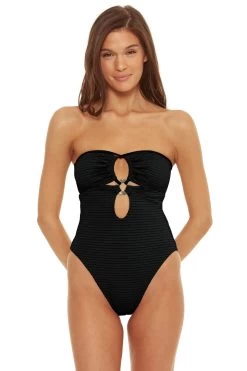 Multi-Way Maillot One Piece Swimsuit -Luna Beach Shop 4711144 One Piece Swimsuit Black Front3