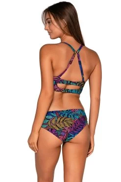 Colette Underwire Bralette Bikini Top (E-H Cup) -Luna Beach Shop 510TEFGPANPA Bikini Top Panama Palms Back2