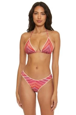 Cheryl Metallic Triangle Bikini Top