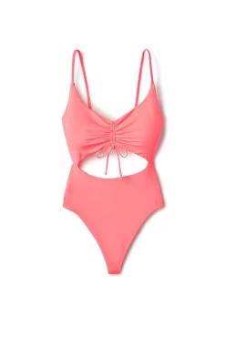 Santa Monica Monokini Cutout One Piece Swimsuit -Luna Beach Shop 5621138 One Piece Swimsuit Popsicle Laydown