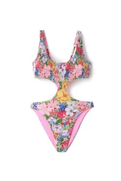 Brighton Monokini Cutout One Piece Swimsuit -Luna Beach Shop 5631028 One Piece Swimsuit Multi Laydown