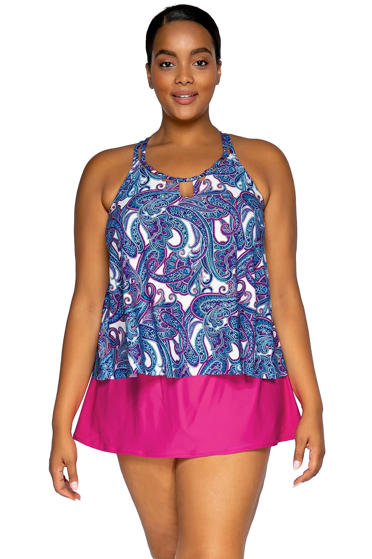 Sadie High Neck Tankini Top 1 Sadie High Neck Tankini Top