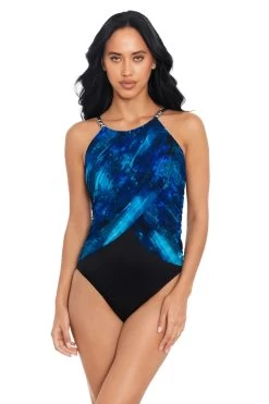 Lisa High Neck One Piece Swimsuit