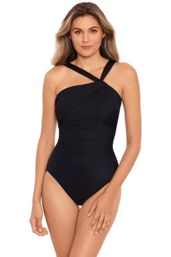 Miraclesuit Rock Solid Europa Asymmetrical One Piece Swimsuit