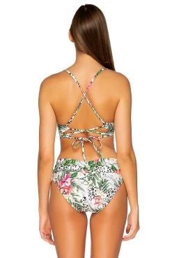 Brandi Bralette Tie Front Bikini Top -Luna Beach Shop 68TJUNBO Bikini Top Jungle Book Back