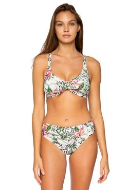 Brandi Bralette Tie Front Bikini Top -Luna Beach Shop 68TJUNBO Bikini Top Jungle Book Front3