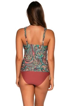 Elsie Underwire Tankini Top (E-H Cup) -Luna Beach Shop 738TEFGANDAL Tankini Top Andalusia Back