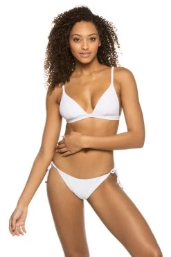 Moss Ribbed Triangle Bikini Top