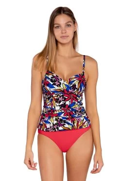 Simone Over The Shoulder Tankini Top