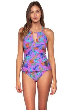 Mia High Neck Tankini Top