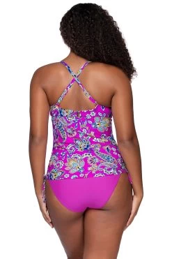 Cassie Underwire Tankini Top 5 Cassie Underwire Tankini Top -Luna Beach Shop 931TMARRA Tankini Top Marrakesh Back2