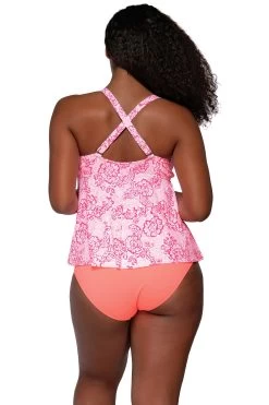 Marin Underwire Tankini Top 5 Marin Underwire Tankini Top -Luna Beach Shop 970TCORCO Tankini Top Coral Cove Back1