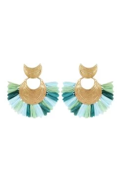 Luna Wave Raffia Earrings