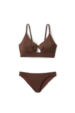 Charlie Shimmer Bralette Bikini Top 7 Charlie Shimmer Bralette Bikini Top -Luna Beach Shop CHARLIE M Bikini Top Cocoa Shimmer Laydown