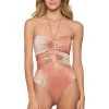 Metallic Cutout One Piece Swimsuit