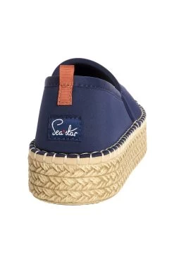 Coastal Platform Water-Friendly Espadrilles -Luna Beach Shop COASTAL PLATFORM Shoe Navy Back