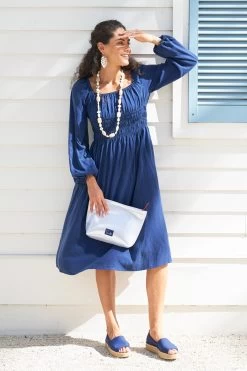 Coastal Platform Water-Friendly Espadrilles -Luna Beach Shop COASTAL PLATFORM Shoe Navy Lifestyle