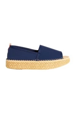 Coastal Platform Water-Friendly Espadrilles -Luna Beach Shop COASTAL PLATFORM Shoe Navy Side