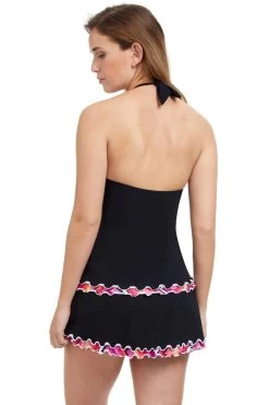 Luna Beach Shop -Luna Beach Shop E2321 1B88A Tankini Top Black Back