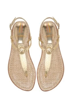 Sam Edelman Gigi Signet Metallic Sandals