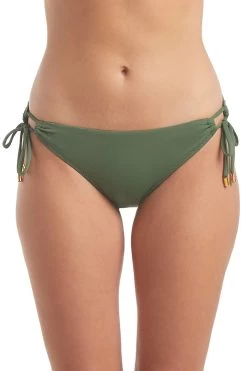 Textured Tie Side Hipster Bikini Bottom