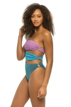 Isla Bandeau Cutout One Piece Swimsuit -Luna Beach Shop ISLA ONE PIECE One Piece Swimsuit Maracana Side