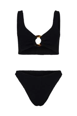 Julia Two Piece Bikini Set -Luna Beach Shop JULIA BIKINI Bikini Set Black Laydown