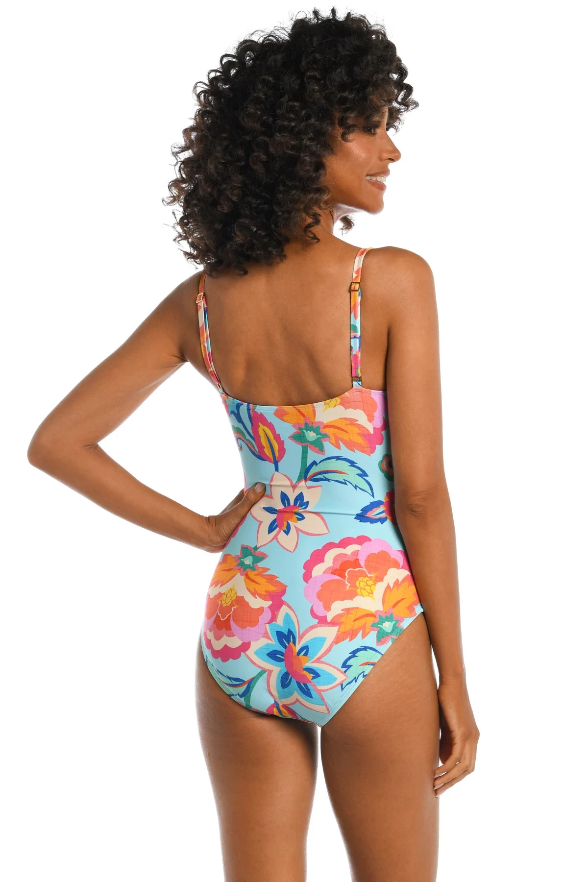 Breezy Beauty Shirred One Piece Swimsuit 2 Breezy Beauty Shirred One Piece Swimsuit - Image 2