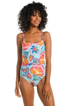 Breezy Beauty Shirred One Piece Swimsuit