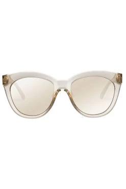 Le Specs Resumption Classic Round Sunglasses -Luna Beach Shop LES GREY STO Sunglasses Front 100028