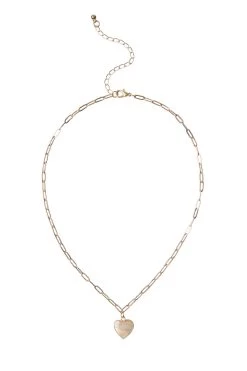 Mother Of Pearl Heart Necklace