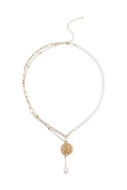 Nova Chain Pearl Drop Necklace