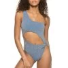 Nikka Metallic Asymmetrical One Piece Swimsuit