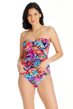 Bold Rush Molded Bandeau Tankini Top