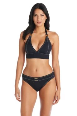 Stitched Triangle Bikini Top