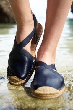 Seafarer Water-Friendly Espadrilles -Luna Beach Shop SEAFARER Shoe Black Lifestyle